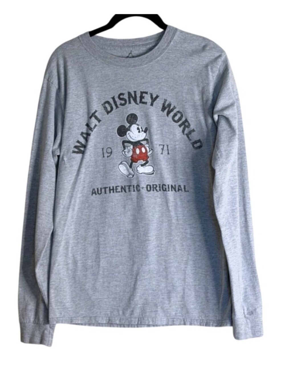 Disney World Resort  Women's Mickey Mouse 1971 Long Sleeve Tee Shirt Hanes Size